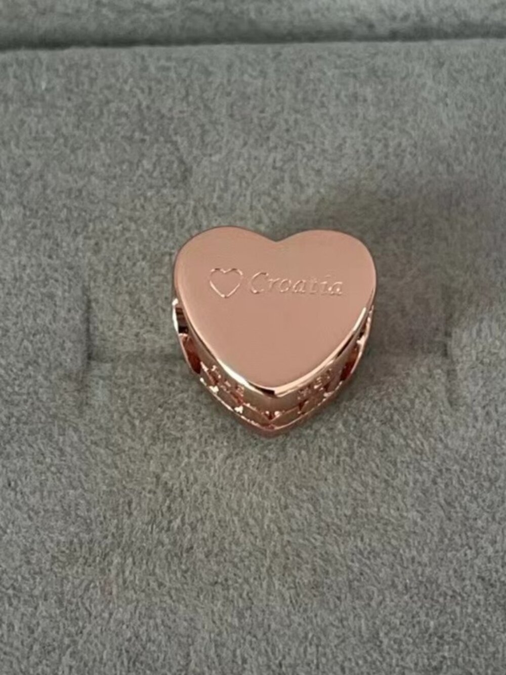 Pandora Croatia Heart Charm Bead Pendant I Love Croatia Charm